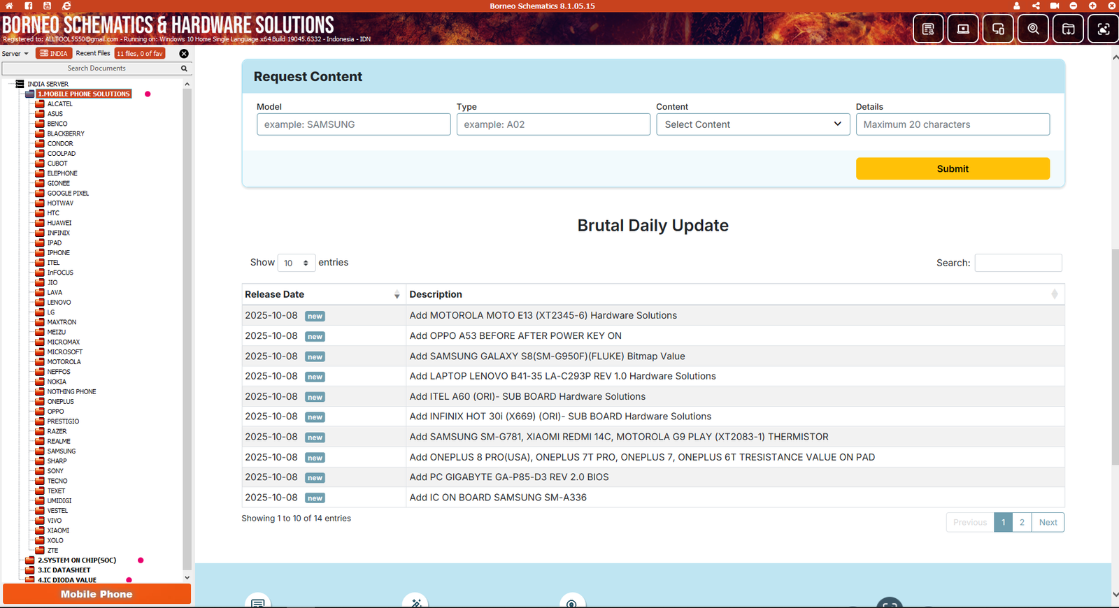 Borneo Tool Software